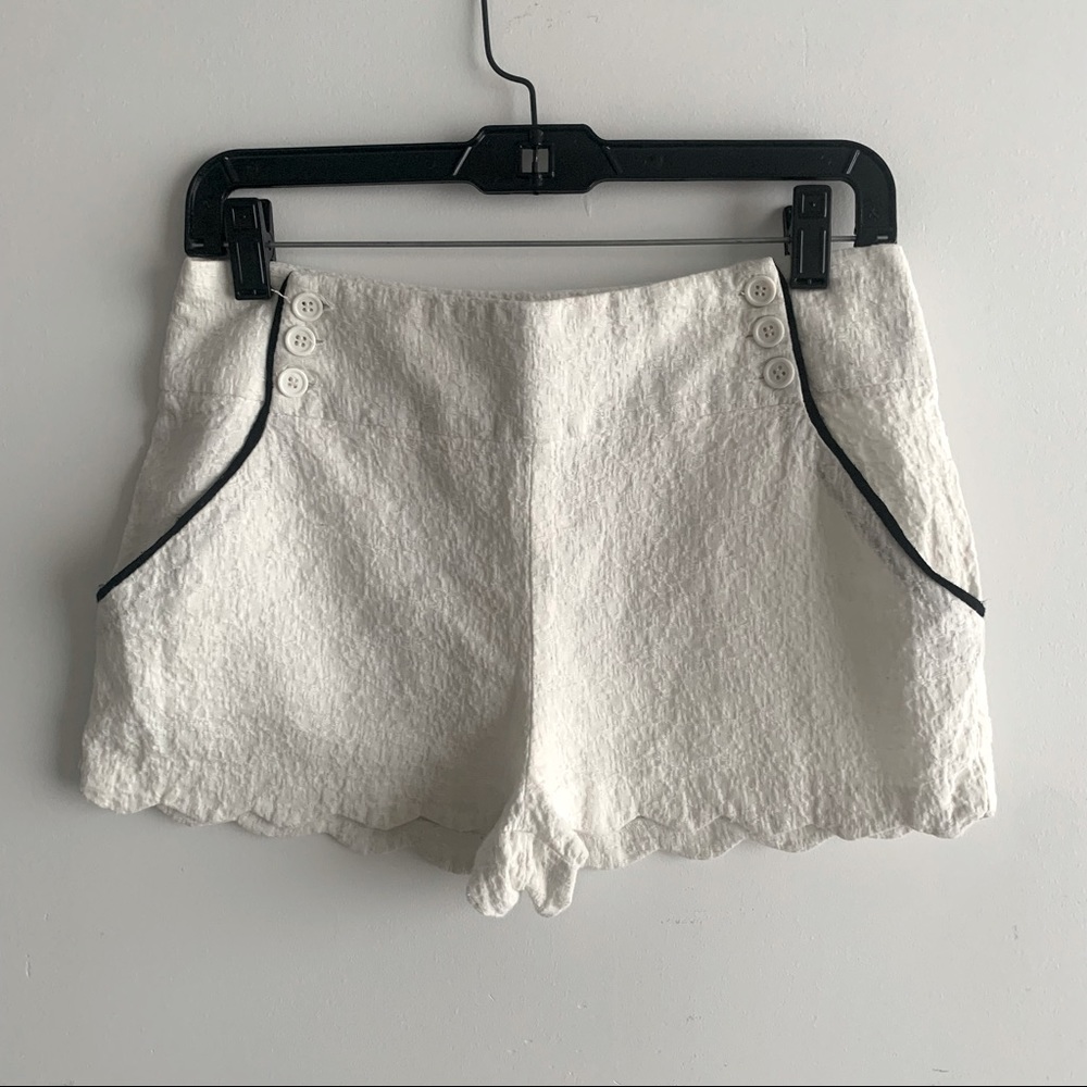 Lucca Couture Textured Scallop Shorts